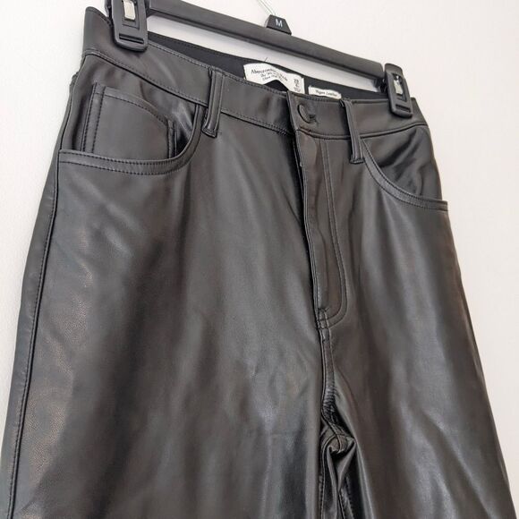 Abercrombie & Fitch Vegan Leather 90’s Straight Ultra High Rise size 6/28 NEW - Picture 5 of 8